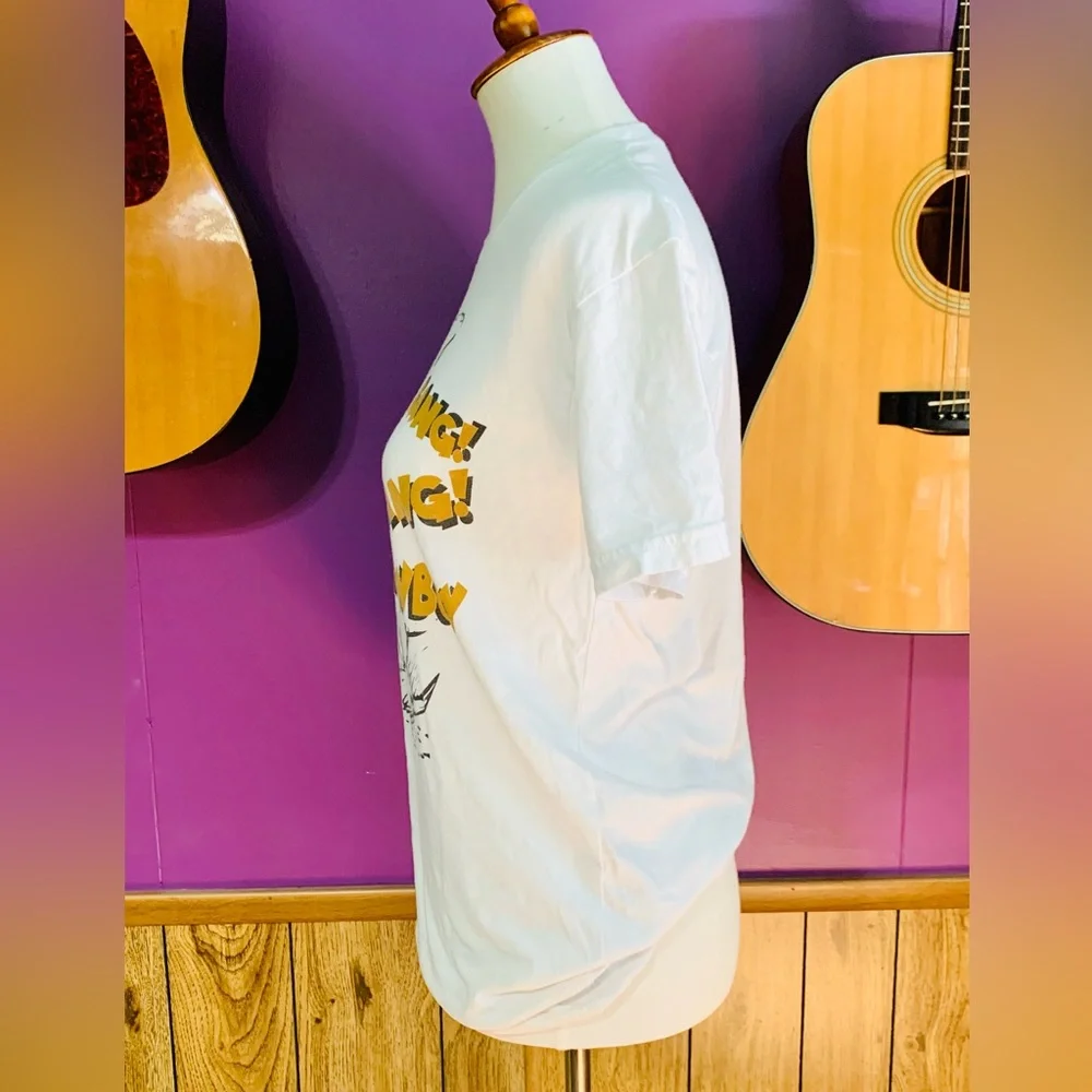 Band Bang Cowboy Western White T Shirt SZ Small - Picture 2 of 9